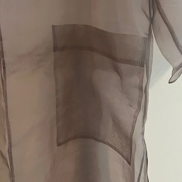 Eileen Fisher Sheer Purple Kimono-Style Cardigan - Picture 3 of 3